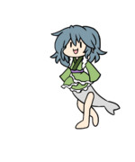 走るわかさぎ姫gif