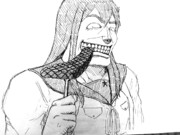 素敵なステーキを食べるりーさん
