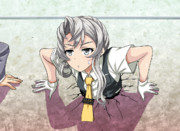 壁にはまってうごけない野分君