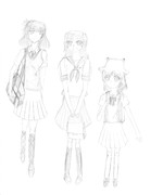 制服な三人