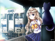 黒猫の駅長さん ニコニコ静画 イラスト