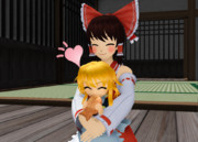 【第二回レイマリ静止画祭】 温かい午後の霊夢と魔理沙