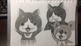 妖怪ウォッチを描いてみた。