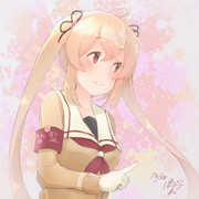 白露型艦娘の大掃除の監督を務める村雨