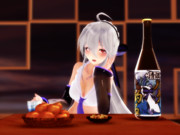 ハクさんと炬燵で