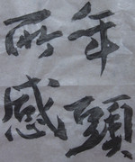 樽本樹邨 先生 の 「年頭所感」 を 臨模 （2017年）