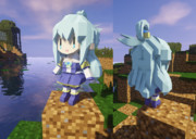 このすば！アクア様つくったよー  #Minecraft #JointBlock