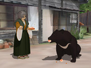 クマさんご満悦