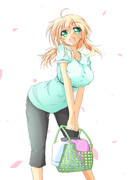 新婚若妻誓良さん洗濯中。
