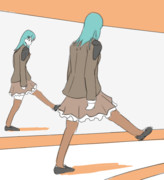 かっこいいフォームで歩く奴