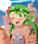 青空の下で記念撮影