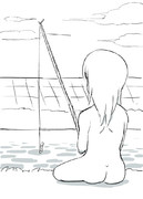 釣りをするエリカ