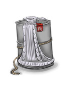 例のセーターを着たドラム缶（輸送用）