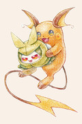 ライチュウとクルマユ