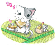 トーストにゃんこ