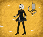 壁画『2Bとポッド042』