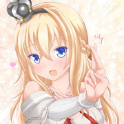 提督に笑顔でキメ