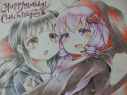 石黒千尋様誕生日 チヒローズ＆結月ゆかり似顔絵 プレゼント絵