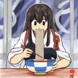 【GIFアニメ】うどんを食べる赤城