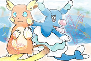 ＊アローラ＊浜辺での２ショット
