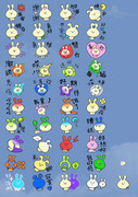 ＜LINEスタンプ＞かわいい、幸せうさぎ (1)中国(簡体字)