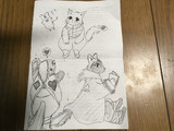 暇だったから仕事中に計算用紙の裏に落書きした4