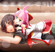 背中に乗られて