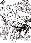 ガノトトスを釣り上げる浅利七海ちゃん