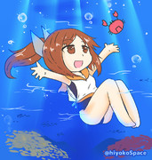 リトルマーメイドごっこ中のしおいちゃん