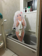 お風呂場でラッキースケベに遭遇ろーちゃん