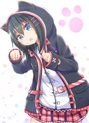 猫耳パーカー ニコニコ静画 イラスト