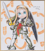 今日の色紙＃223「パラディン女」