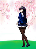 桜の木の下で