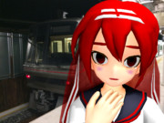 雨の喜多山駅にて