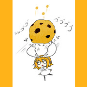 くっきーをつつきまくるリン