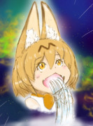 宇宙サーバルTシャツ