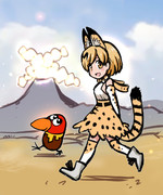 けものフレンズ サーバルちゃんとキョロちゃん