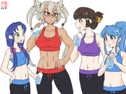 艦娘腹筋比べ