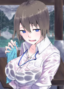 「急に降ってきちゃいましたねー」