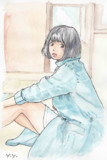 ロング丈シャツ（模写・アナログ）