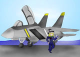 F-14と魔理沙
