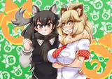 ライオンとヘラジカ