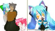 【MMD】懐かれてます