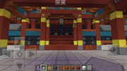 【MinecraftPE】石清水八幡宮 拝殿 内部 正面 (夜間）