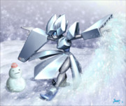 雪景色のオーロラクイーン