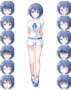 すずきつづみ立ち絵リメイク 表情差分
