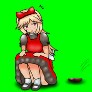 うんこ座りしてたら近くにかりんとうを投棄された上海人形