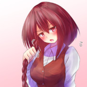 髪いじり ニコニコ静画 イラスト