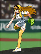 【アイマスｘパリーグ】見事なフォームで始球式をこなす星井美希