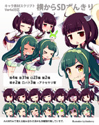 【5/24修正】横から！SDずんきり【キャラ素材】